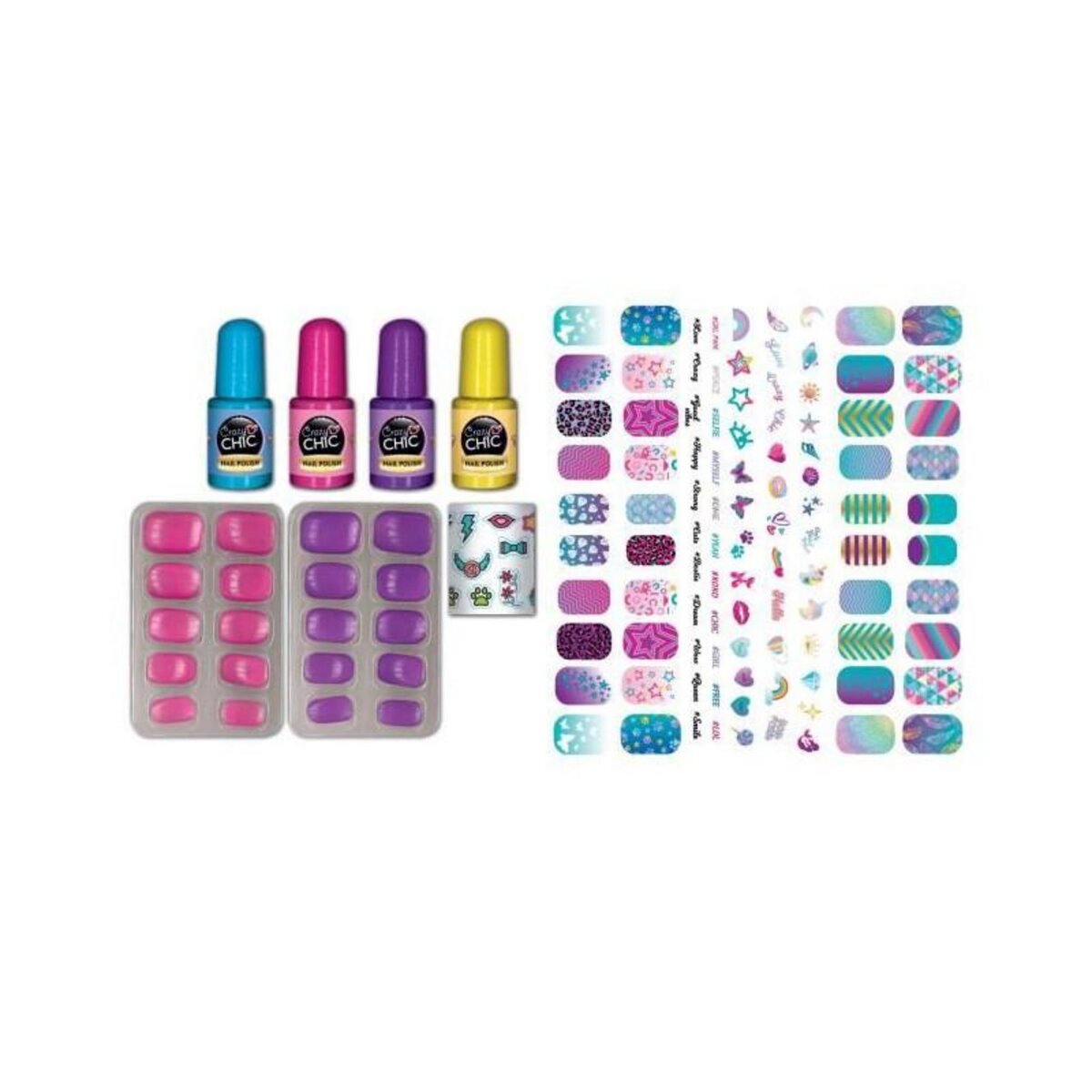 Le Mini Marcel Kit manucure Clementoni CC NAIL GLOW IN THE DARK néon