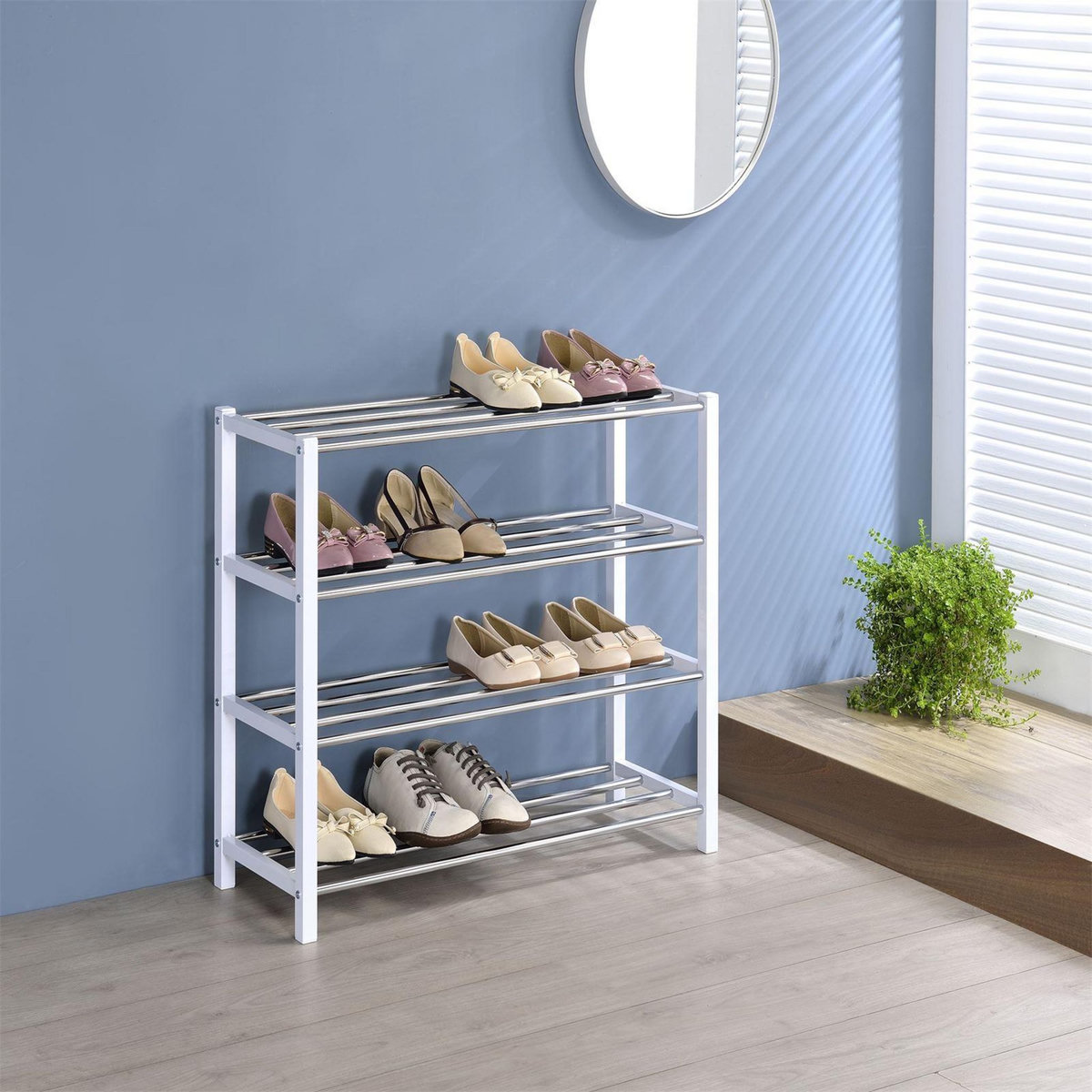 IDIMEX Étagère à chaussures DUBLIN, 4 niveaux