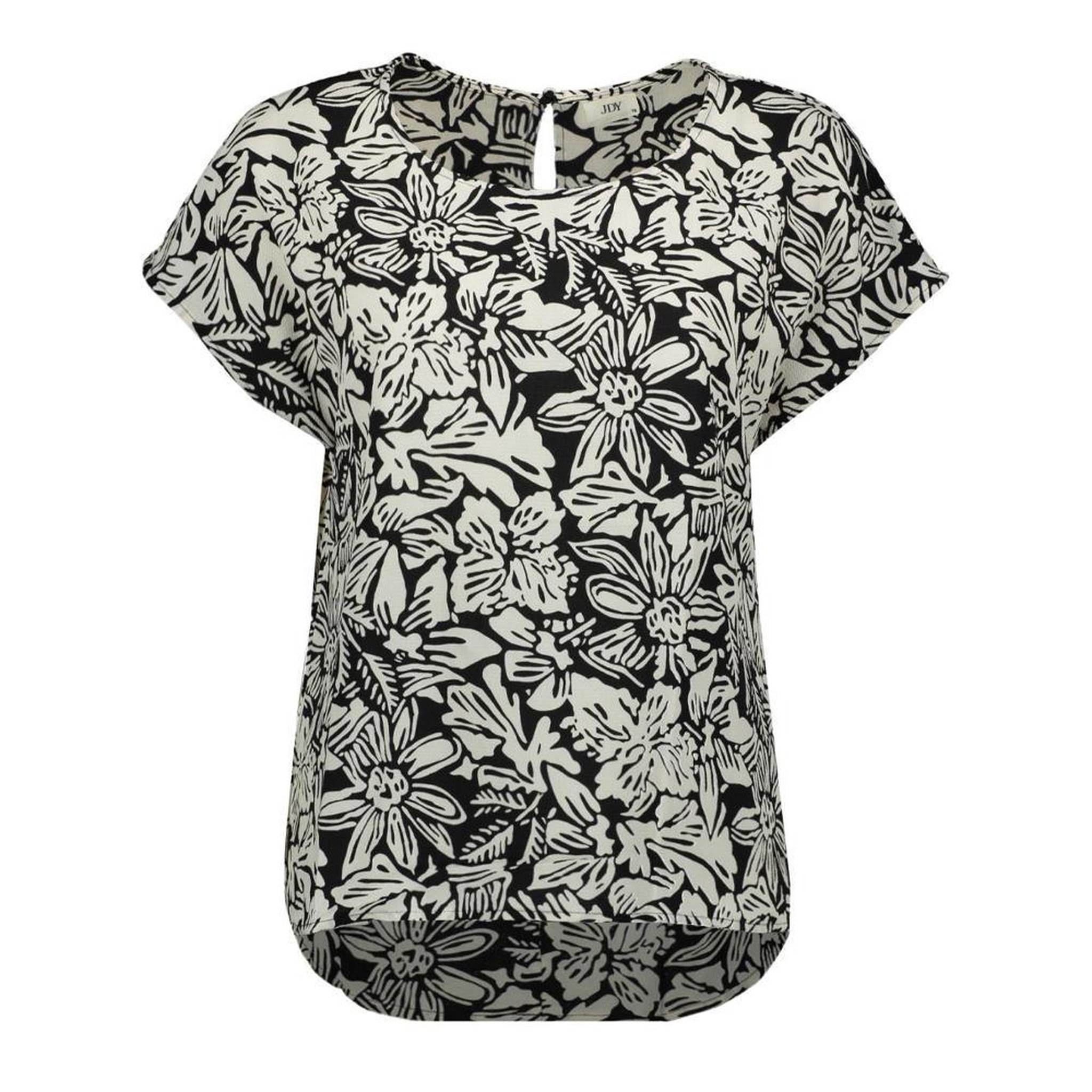 JACQUELINE DE YONG Blouse Beige/Noir à Motifs Femme JDY Piper. Coloris disponibles : Noir
