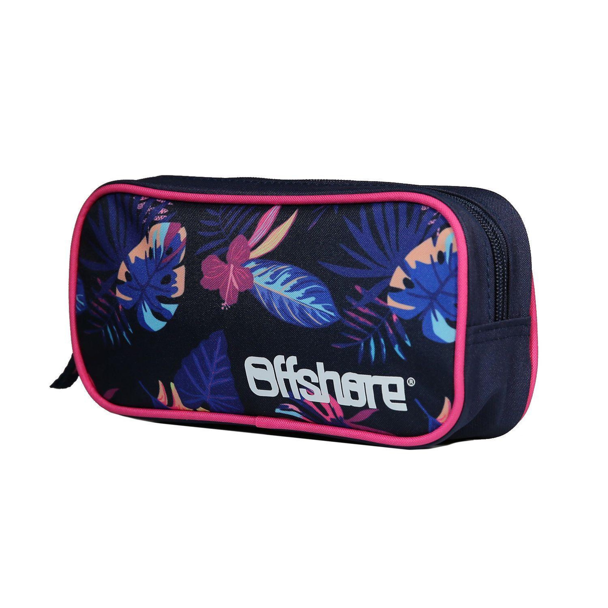 Bagtrotter Trousse scolaire rectangulaire Offshore Hibiscus Bleue marine Bagtrotter