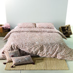 Les Ateliers du Linge Parure housse de couette 100% coton 57fils-jag sable. Coloris disponibles : Beige