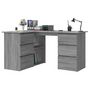 Voir la diapositive 3 : VIDAXL Bureau d'angle Sonoma gris 145x100x76 cm Bois d'ingenierie