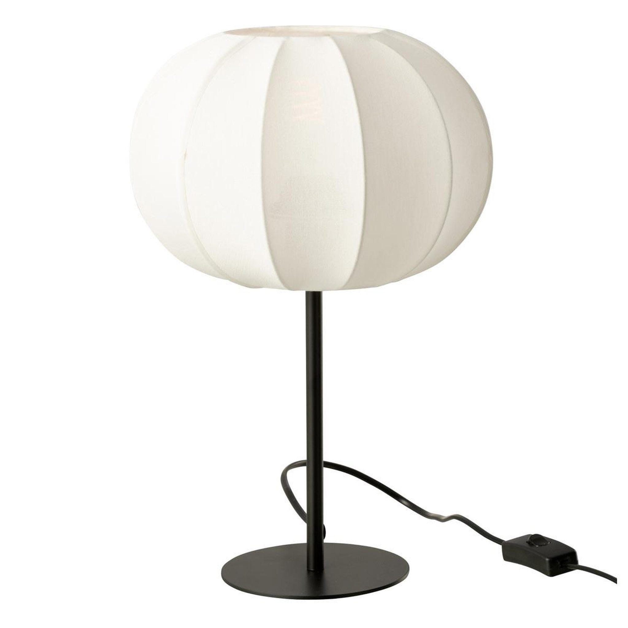 J-LINE Lampe à poser lanterne en métal  shirley  38cm blanc