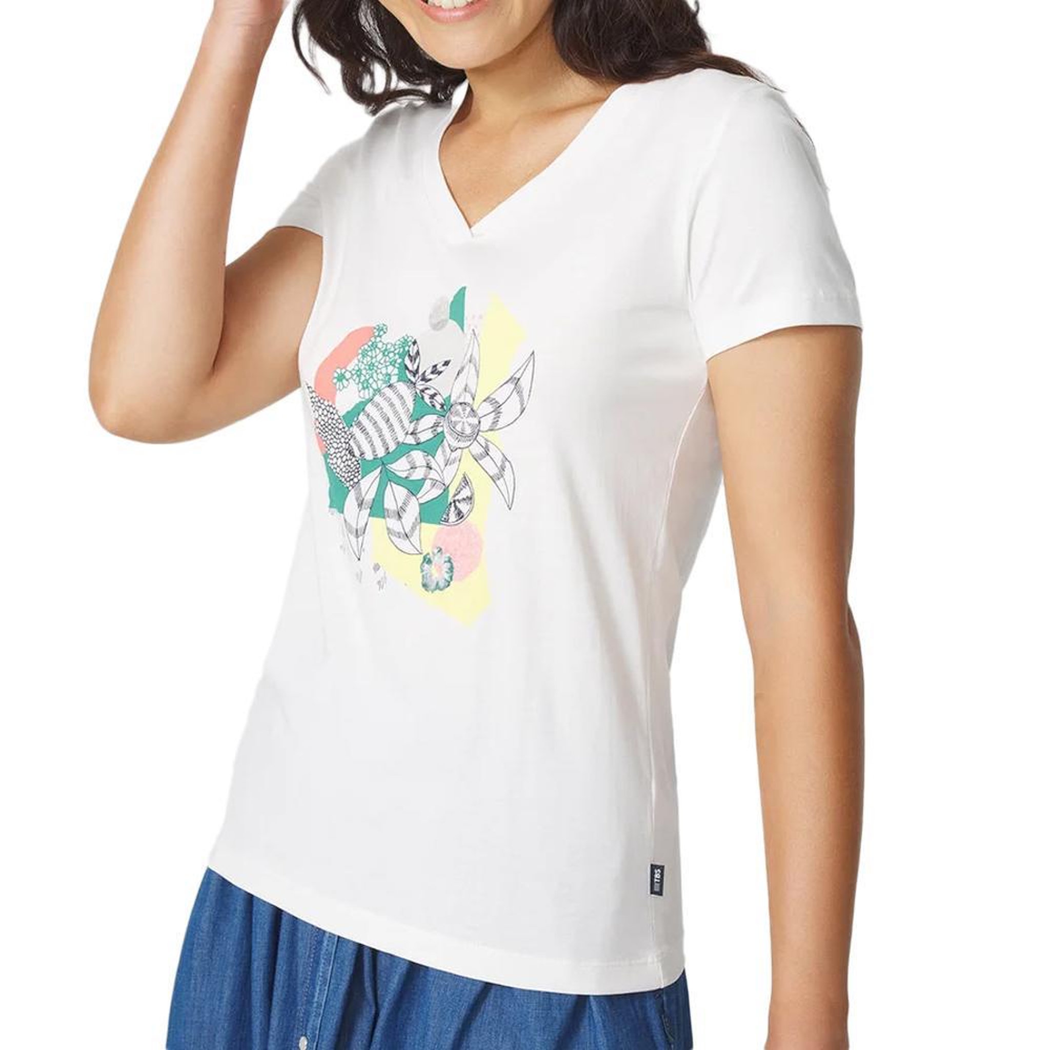 TBS T shirt  Femme TBS LUGDITEE. Coloris disponibles : Blanc