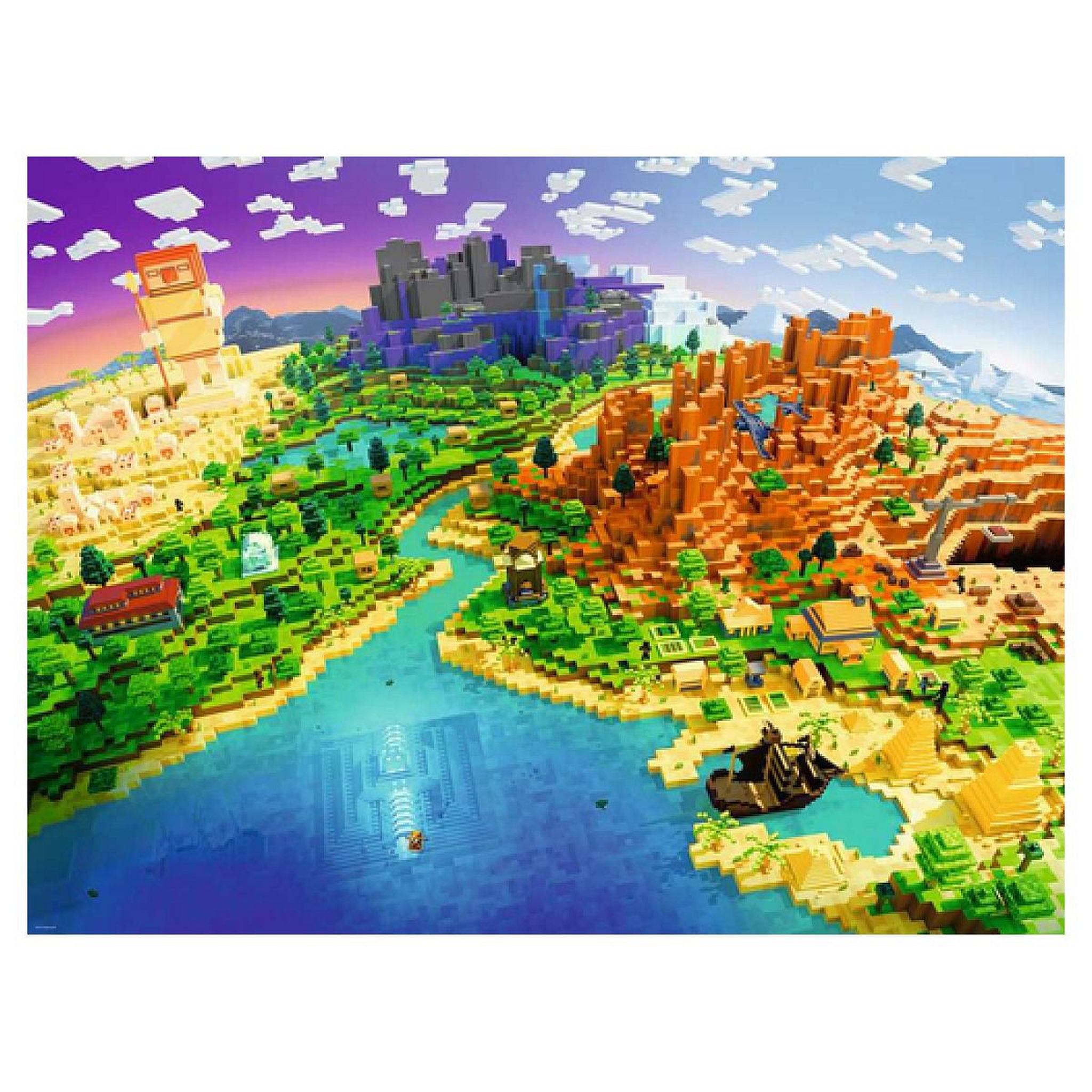 RAVENSBURGER Puzzle 1500 p - Le monde de Minecraft
