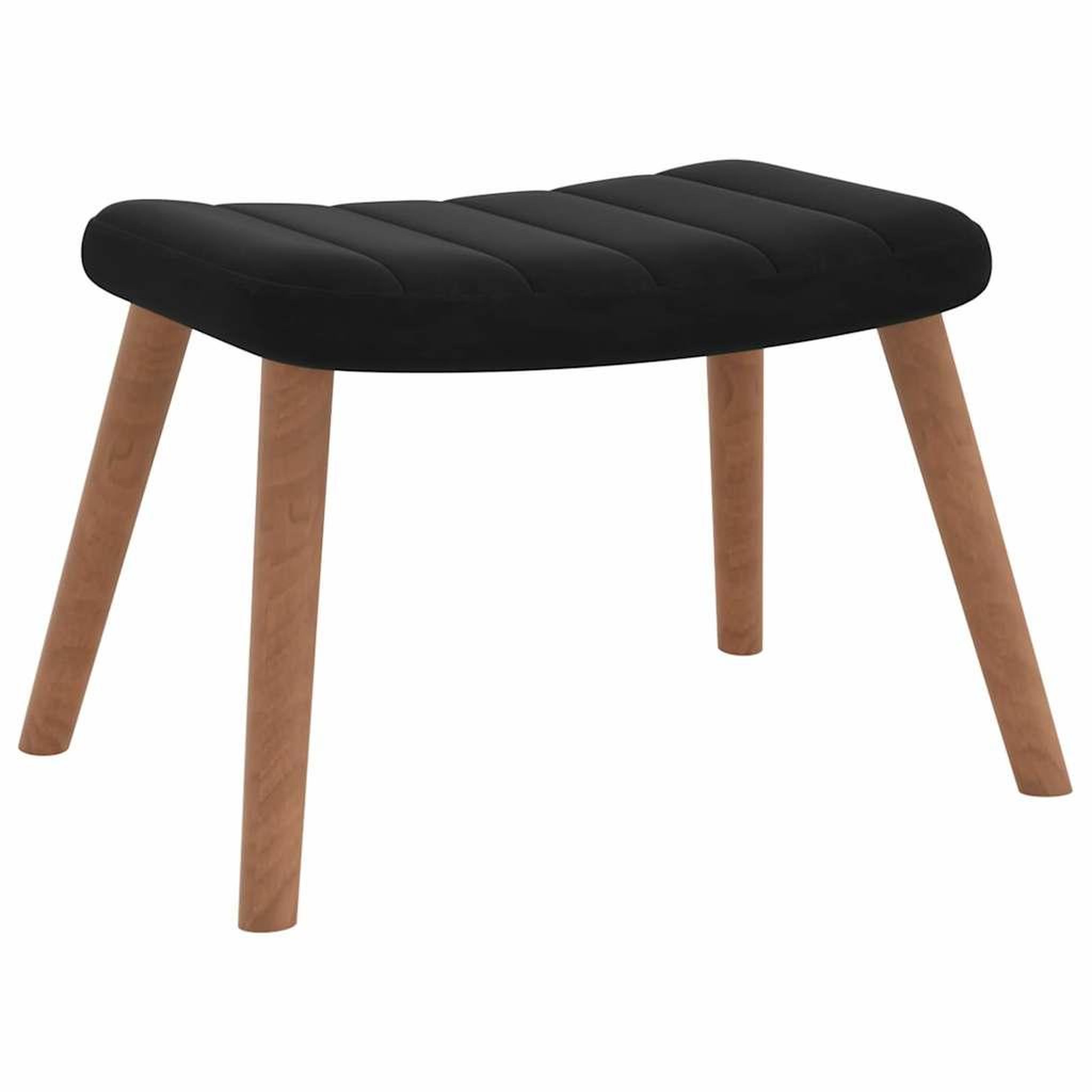 Voir la diapositive 5 : VIDAXL Chaise a bascule avec repose-pied Noir Velours