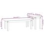 Voir la diapositive 6 : VIDAXL Ensemble de tables basses 2 pcs Noir Bois massif de pin