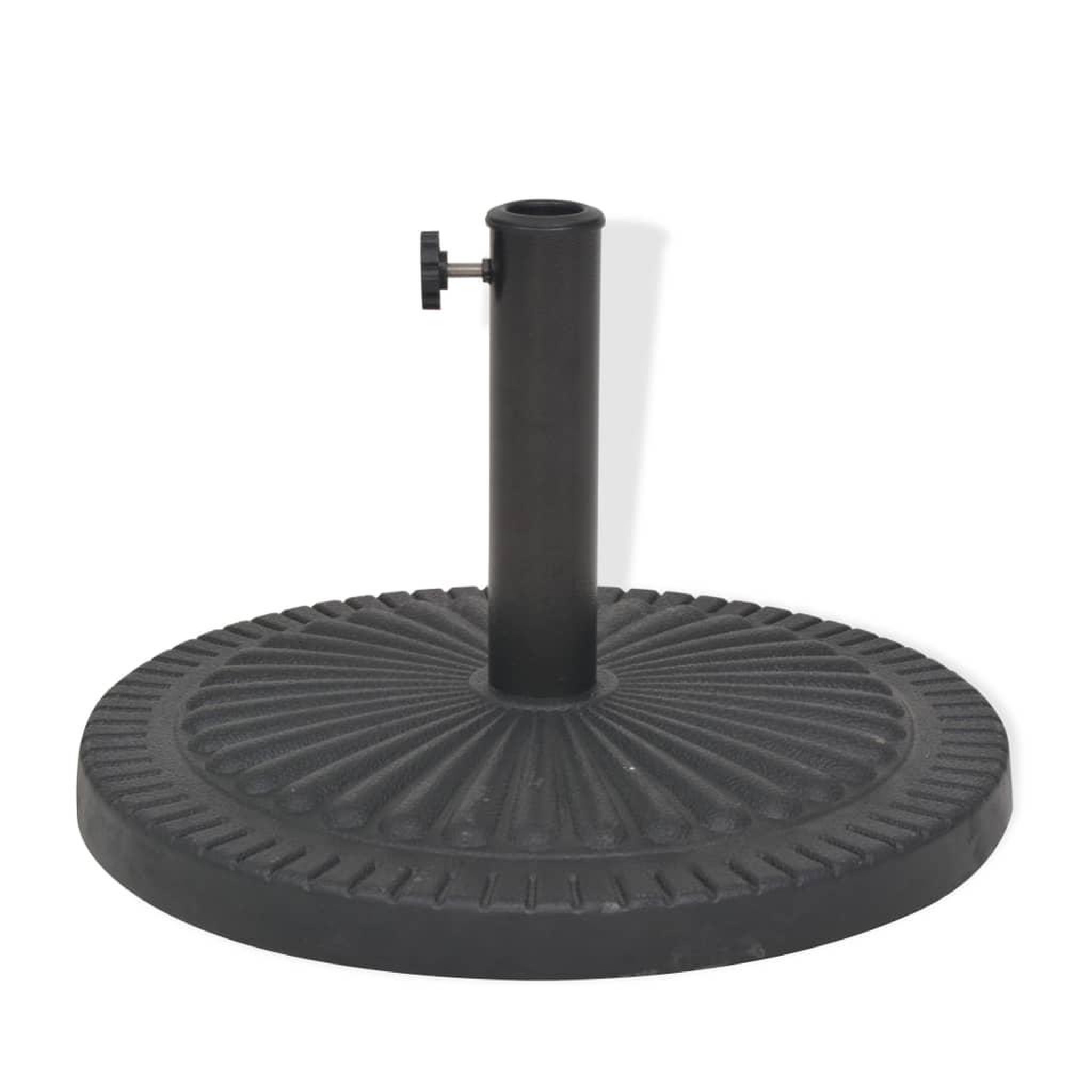 Voir la diapositive 3 : VIDAXL Socle de parasol Resine Rond Noir 14 kg