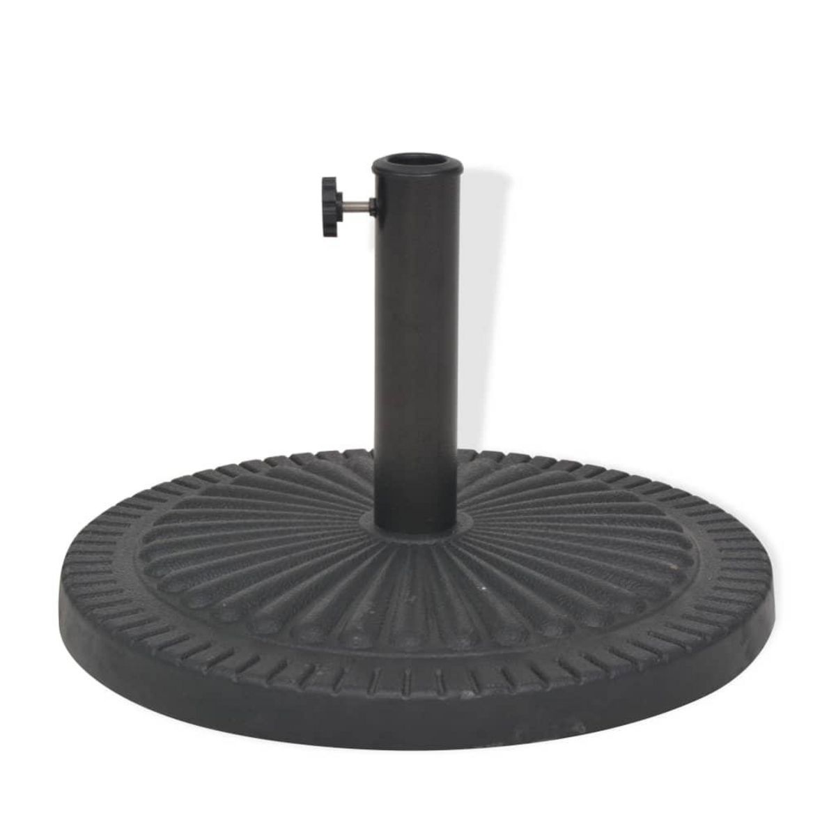 VIDAXL Socle de parasol Resine Rond Noir 14 kg