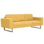 Voir la diapositive 3 : VIDAXL Ensemble de canape 2 pcs tissu jaune