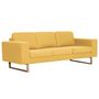 Voir la diapositive 3 : VIDAXL Ensemble de canape 2 pcs tissu jaune