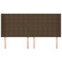 Voir la diapositive 3 : VIDAXL Tete de lit avec oreilles Marron fonce 203x16x118/128 cm Tissu