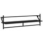 Voir la diapositive 5 : VIDAXL Ensemble d'etageres murales barres 6 pcs noir bois d'ingenierie