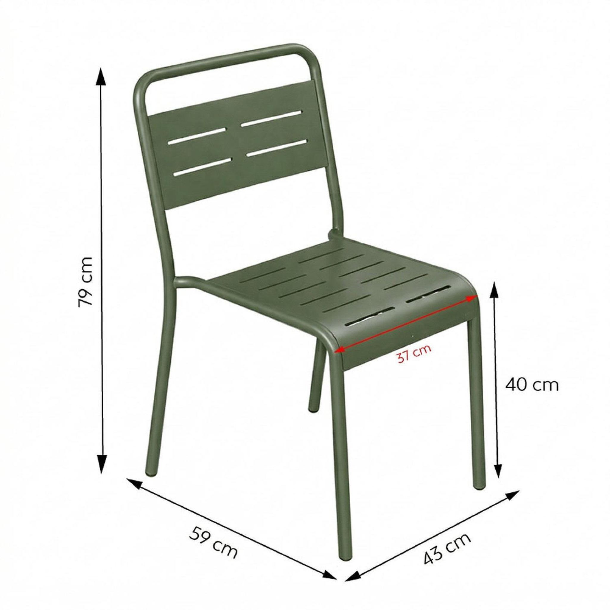 Voir la diapositive 4 : CONCEPT USINE Ensemble table de jardin 234 cm et 10 chaises vert bergame