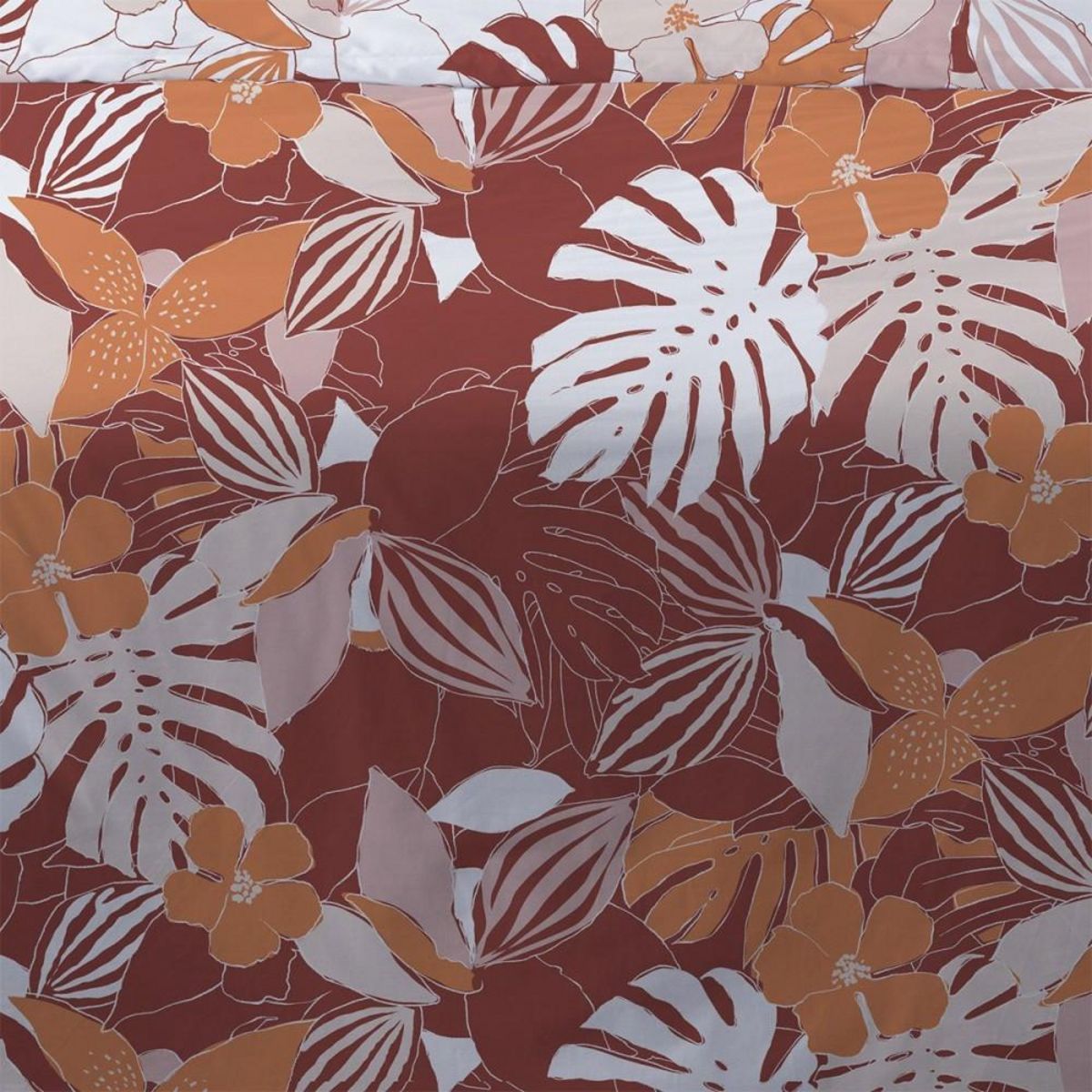 Dourev Housse de couette 240x220 Chika rouge + 2 taies