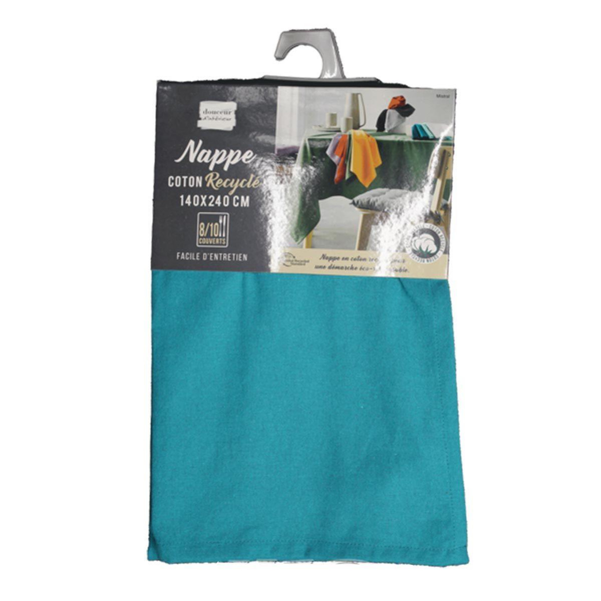 Voir la diapositive 3 : Douceur d'Intérieur Nappe rectangulaire  mistral  140x240cm émeraude