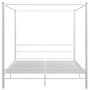 Voir la diapositive 4 : VIDAXL Cadre de lit a baldaquin sans matelas blanc metal 180x200 cm