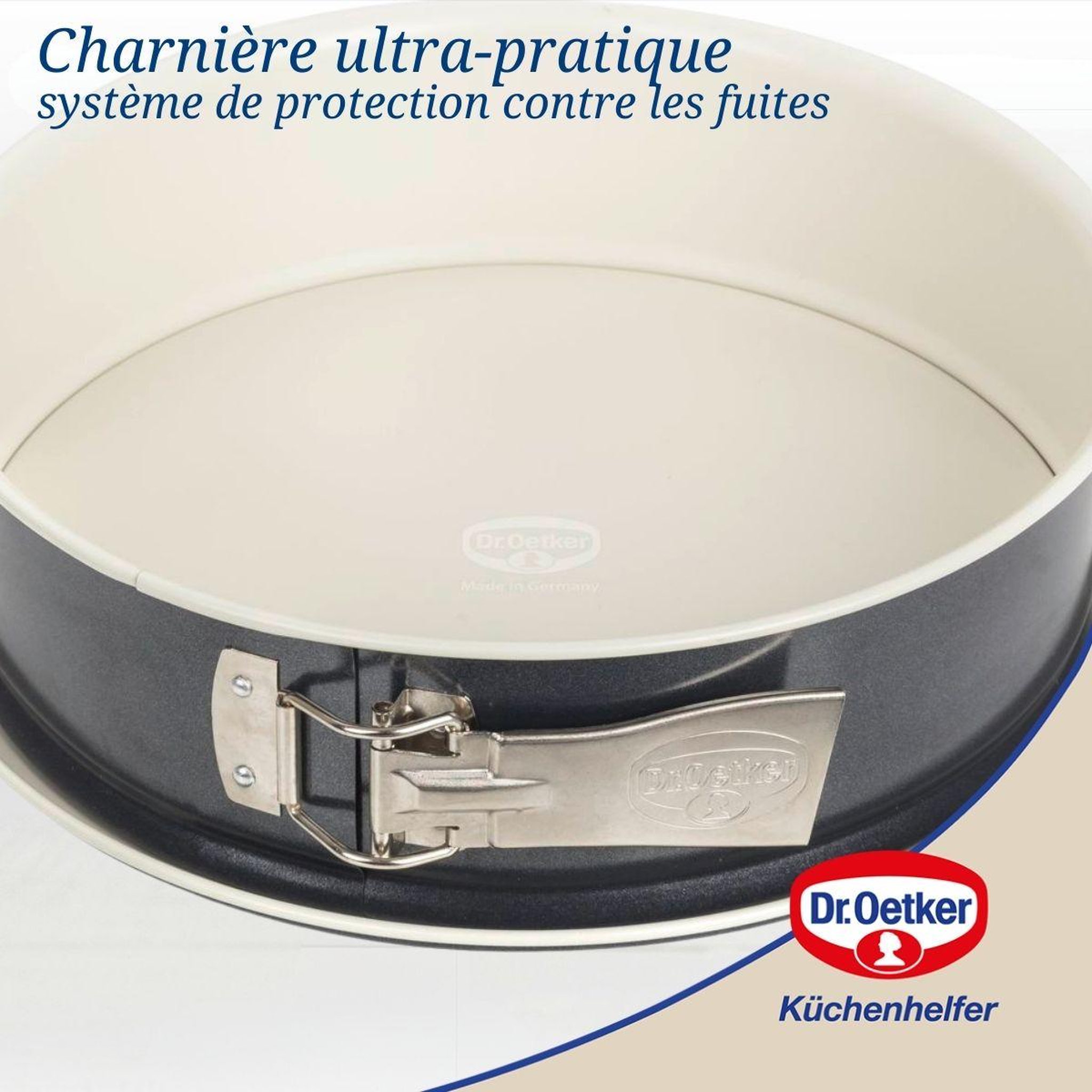 Voir la diapositive 4 : DR.OETKER Lot de 2 moules à gâteaux 28/28 cm en acier dr oetker back-trend