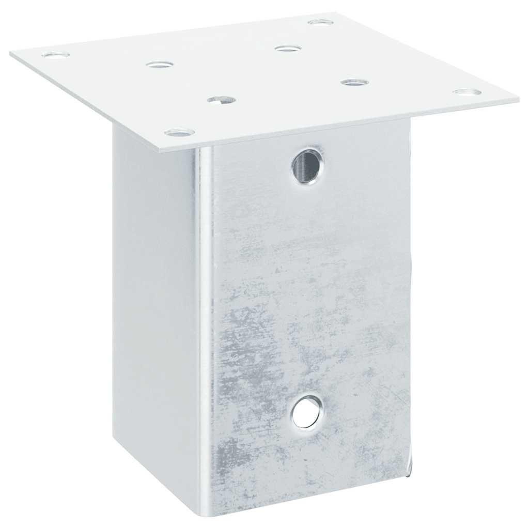 Voir la diapositive 5 : VIDAXL Bases de poteau carrees 12 pcs argent 81x81 mm acier galvanise