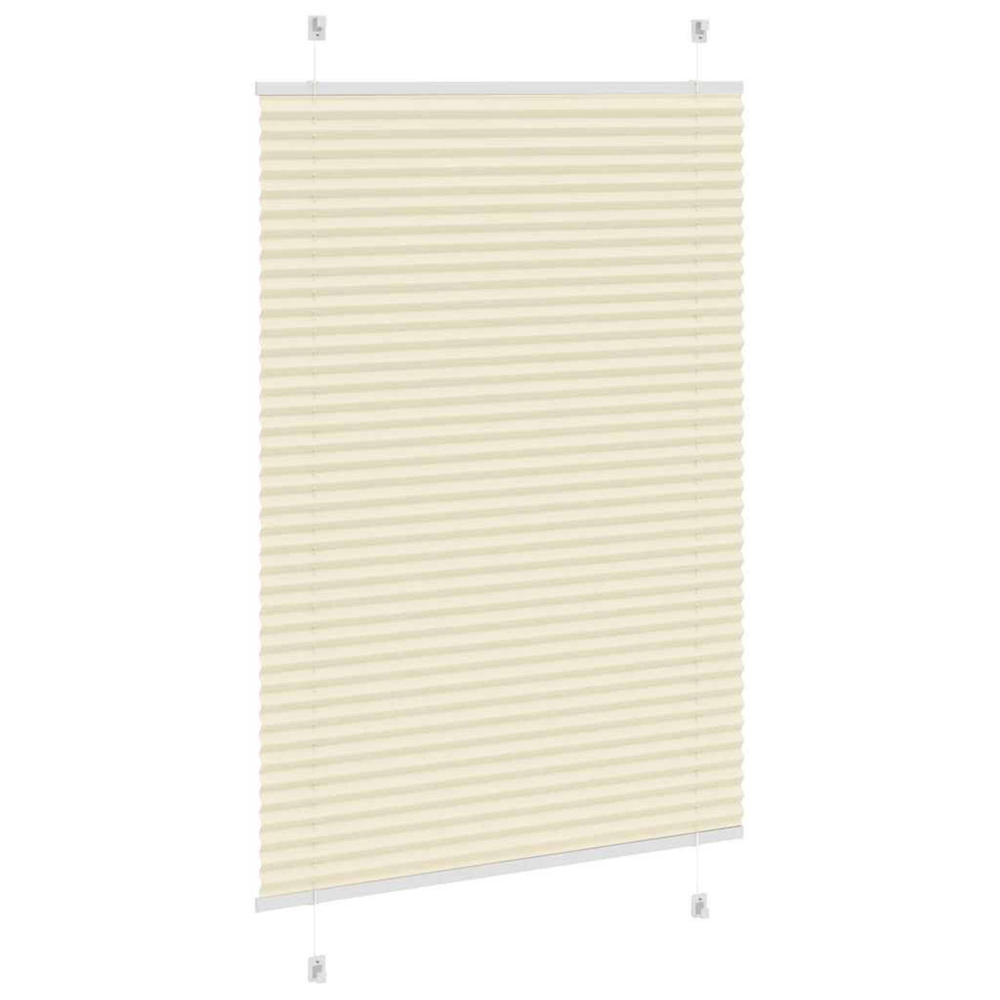 VIDAXL Store plisse creme 85x100 cm largeur du tissu 84,4 cm polyester