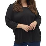 Vero Moda Pull  Femme Vero Moda Curve Brianna 3/4. Coloris disponibles : Noir