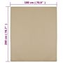 Voir la diapositive 4 : VIDAXL Draps-housses Jersey 2 pcs Taupe 180x200 cm Coton