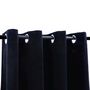 Voir la diapositive 3 : VIDAXL Rideaux occultants avec anneaux 2 pcs Velours Noir 140x225 cm