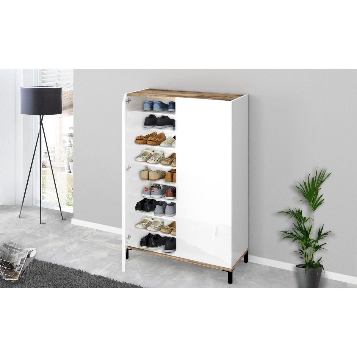 Meuble à chaussures 2 portes L90cm BARI