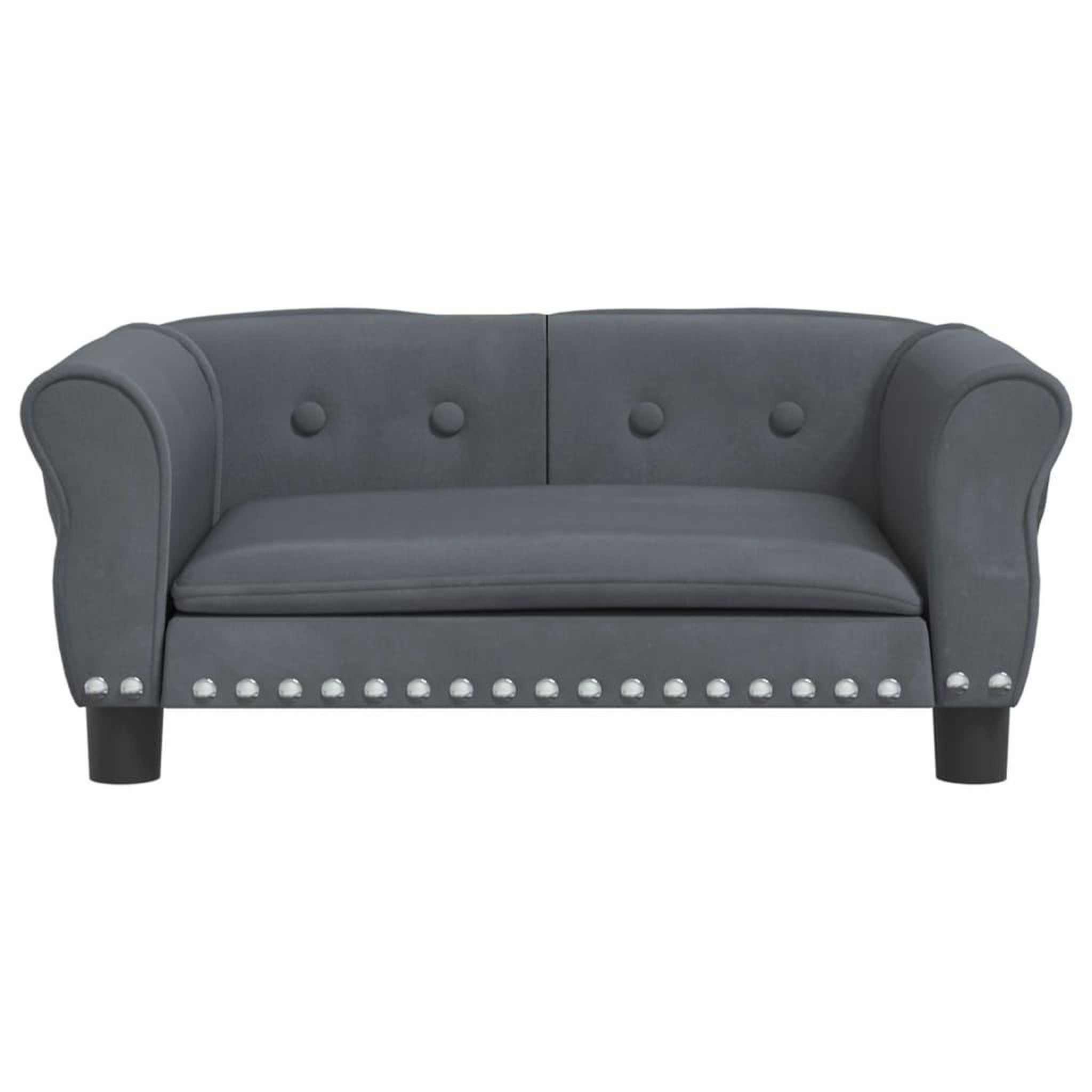 Voir la diapositive 3 : VIDAXL Lit pour chien gris fonce 70x45x30 cm velours