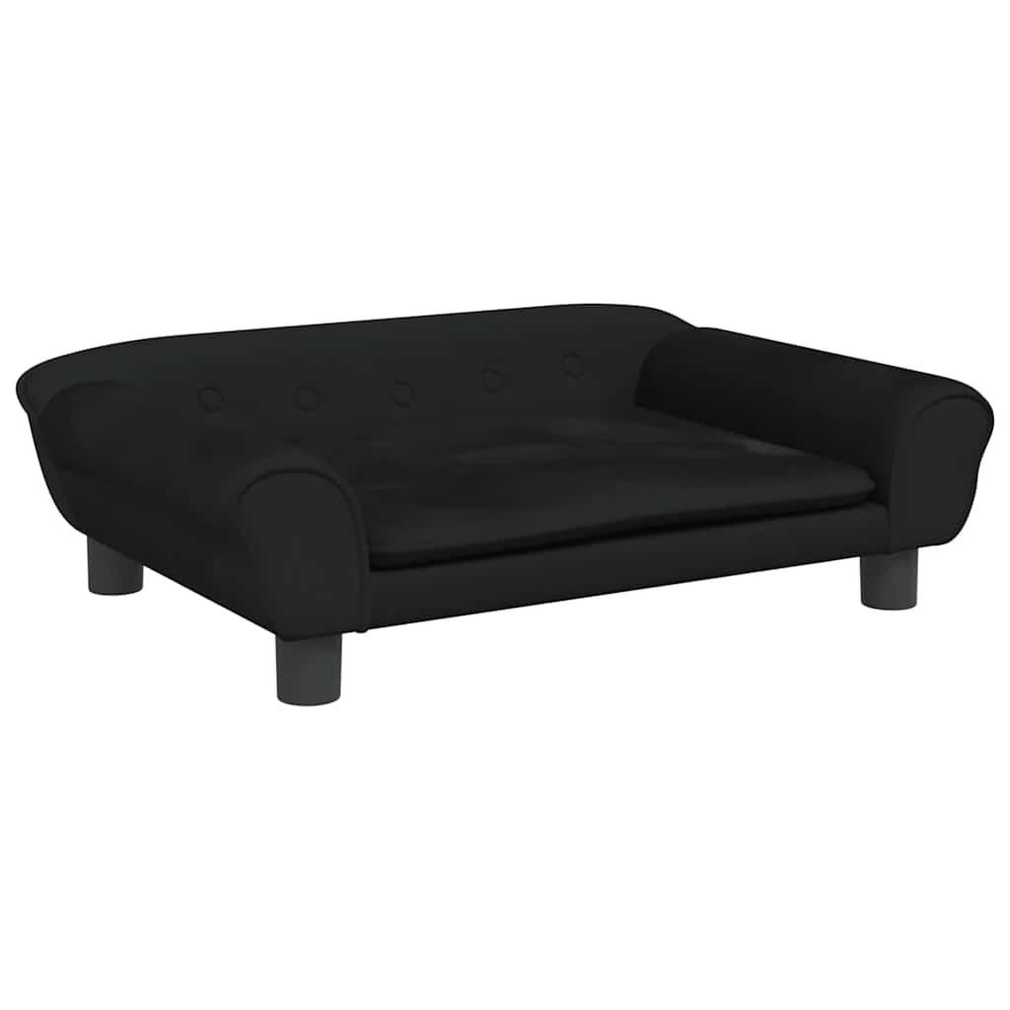 Voir la diapositive 2 : VIDAXL Lit pour chien noir 70x48x22 cm velours