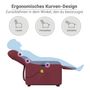 Voir la diapositive 6 : VIDAXL Fauteuil inclinable de massage electrique Rouge bordeaux Tissu