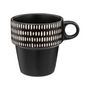 Voir la diapositive 2 : SECRET DE GOURMET Lot de 4 Mugs sur Rack  Ethnikaa  25cl Noir
