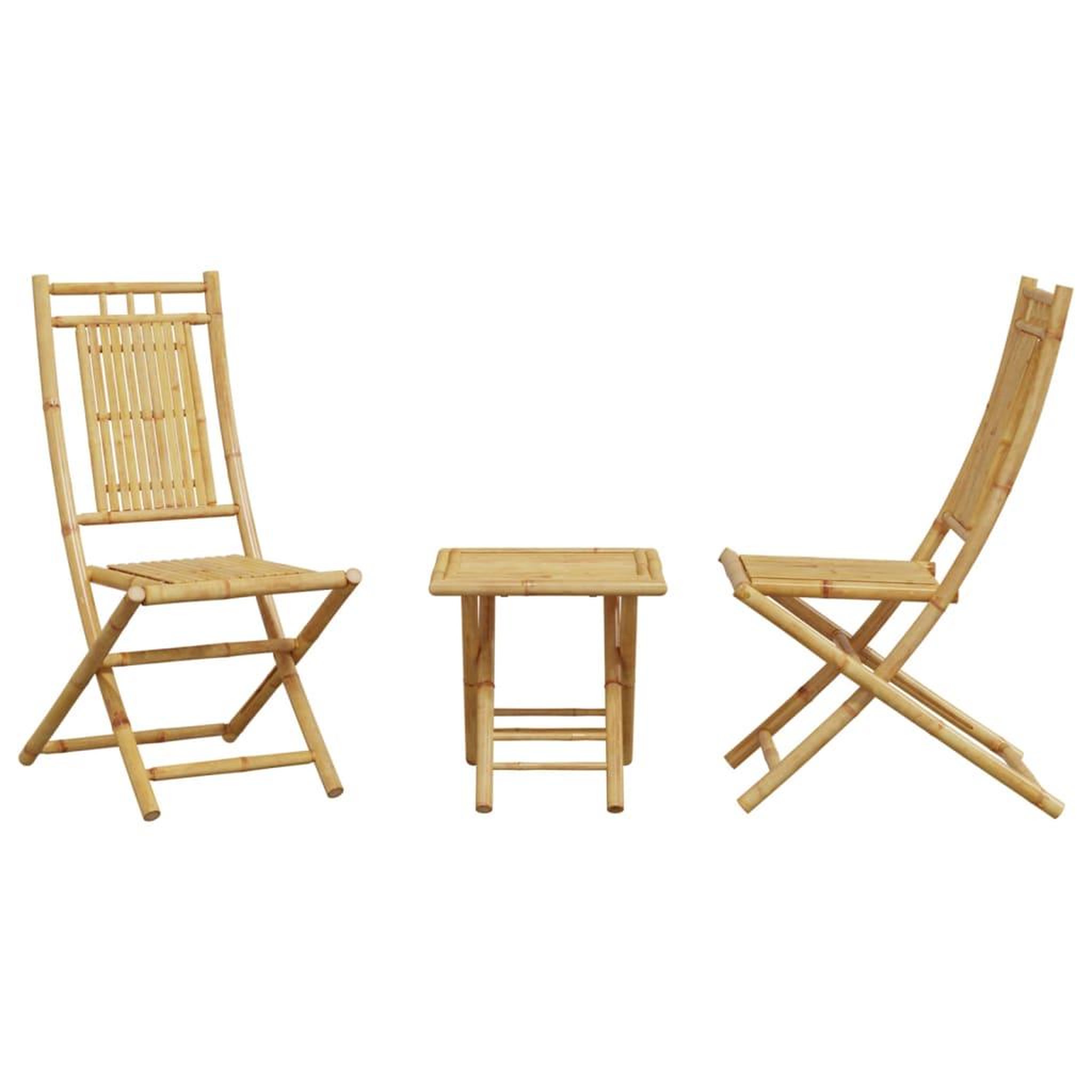 Voir la diapositive 4 : VIDAXL Ensemble de bistro 3 pcs bambou