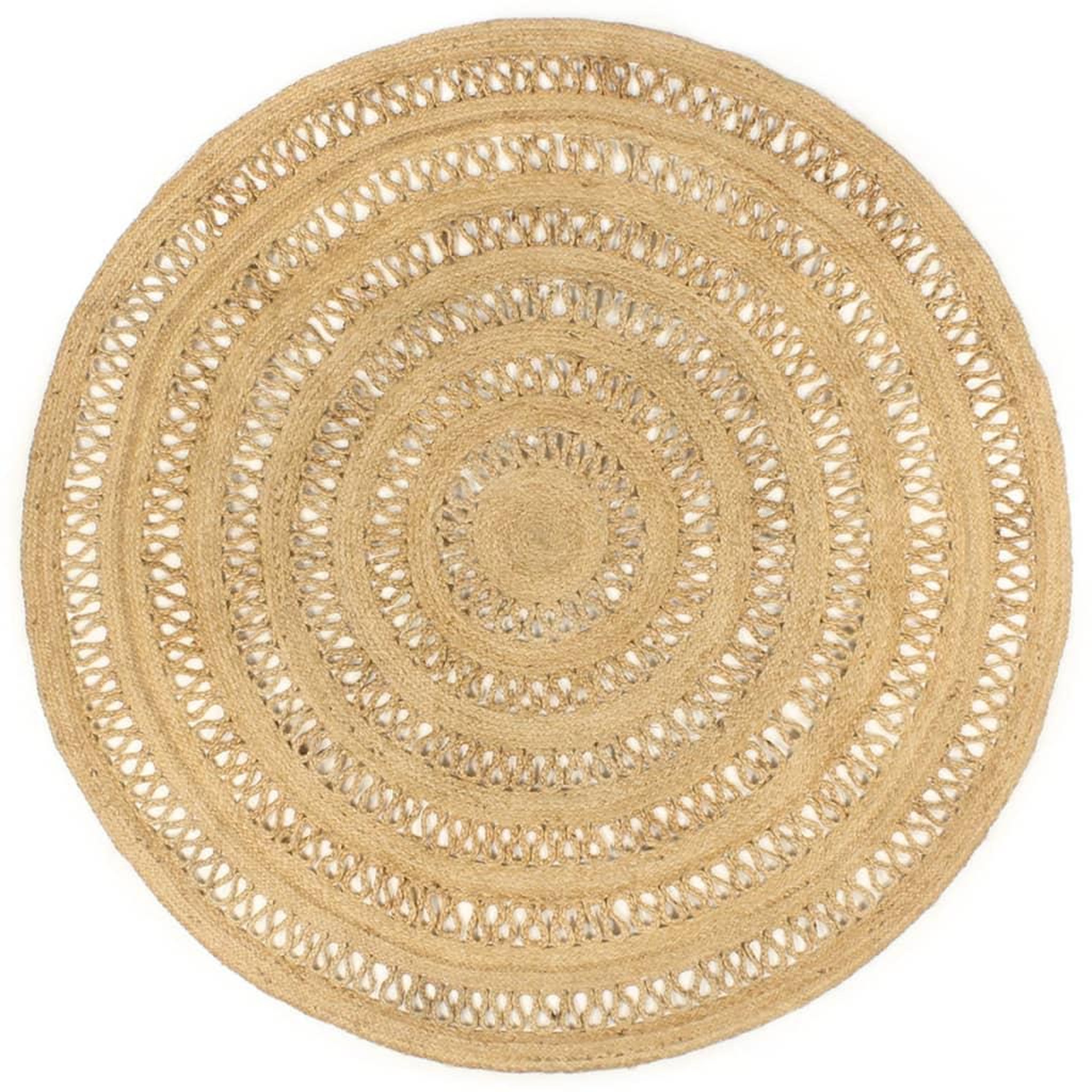 Voir la diapositive 1 : VIDAXL Tapis fait a la main Jute tressee 180 cm