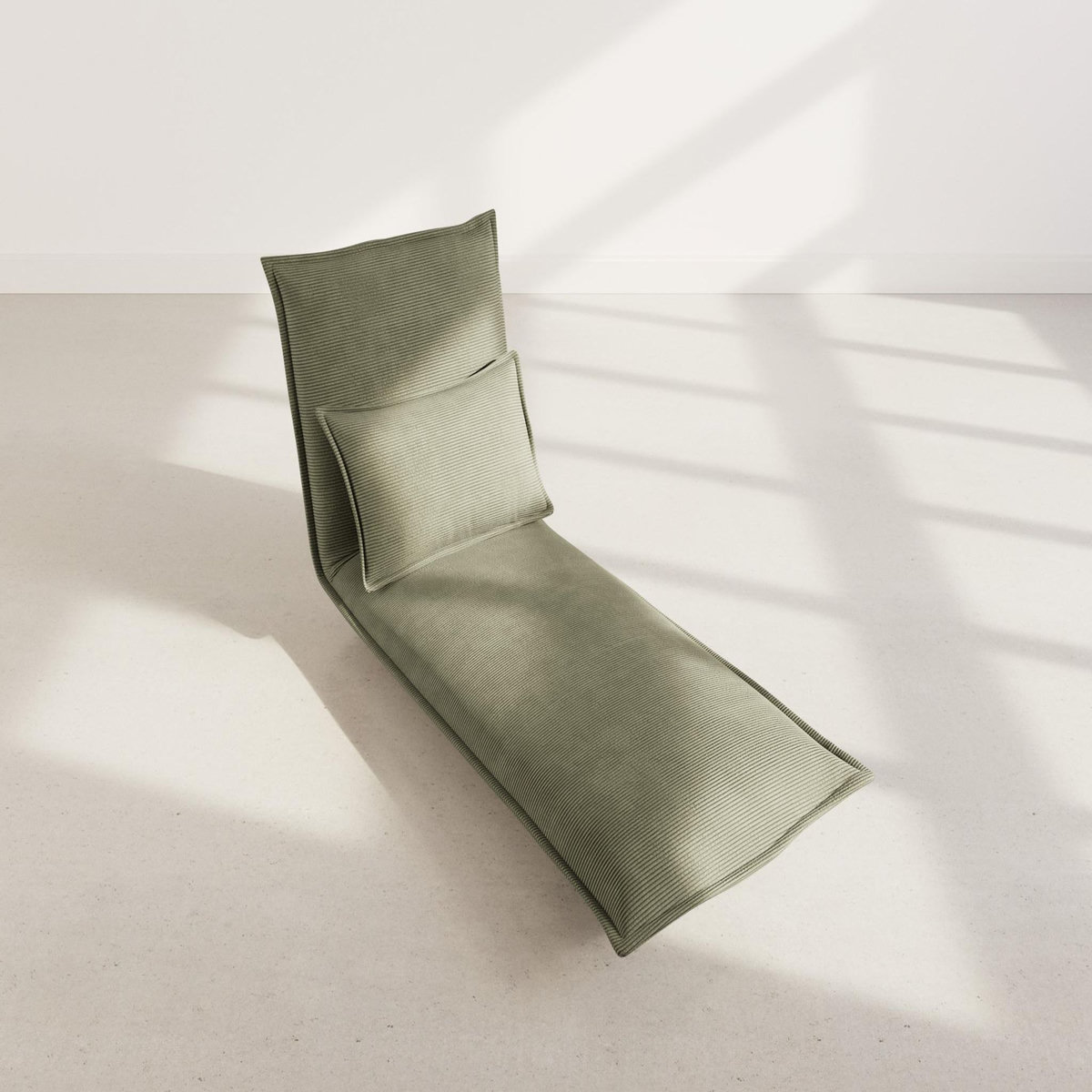 BEST MOBILIER Candice - banquette 1 place convertible clic-clac en velours côtelé