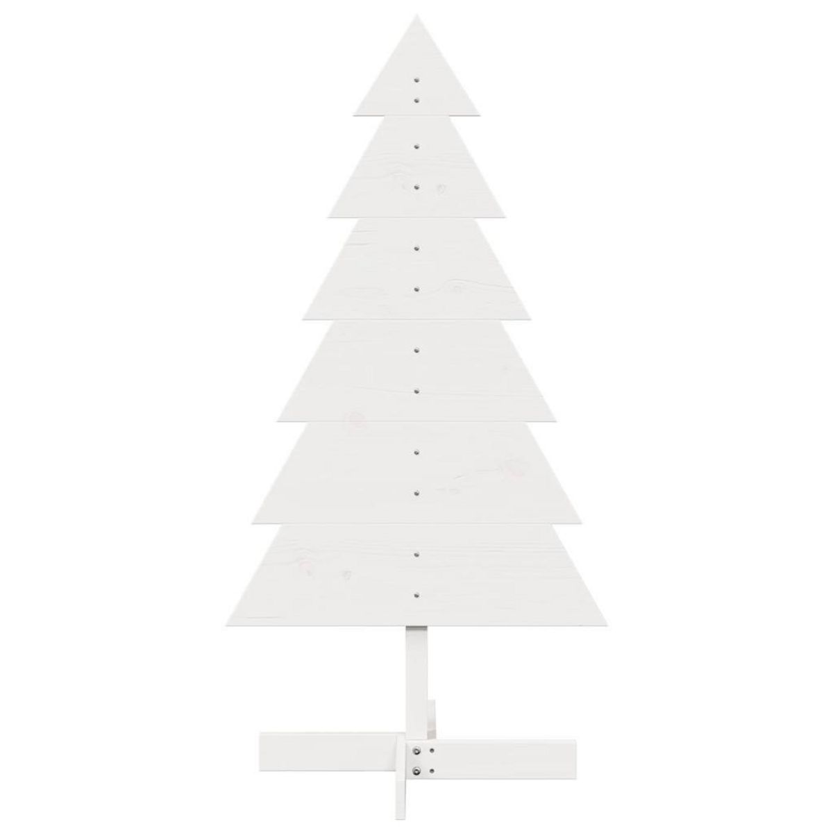 VIDAXL Arbre de Noël en bois pour decoration blanc 120 cm pin massif