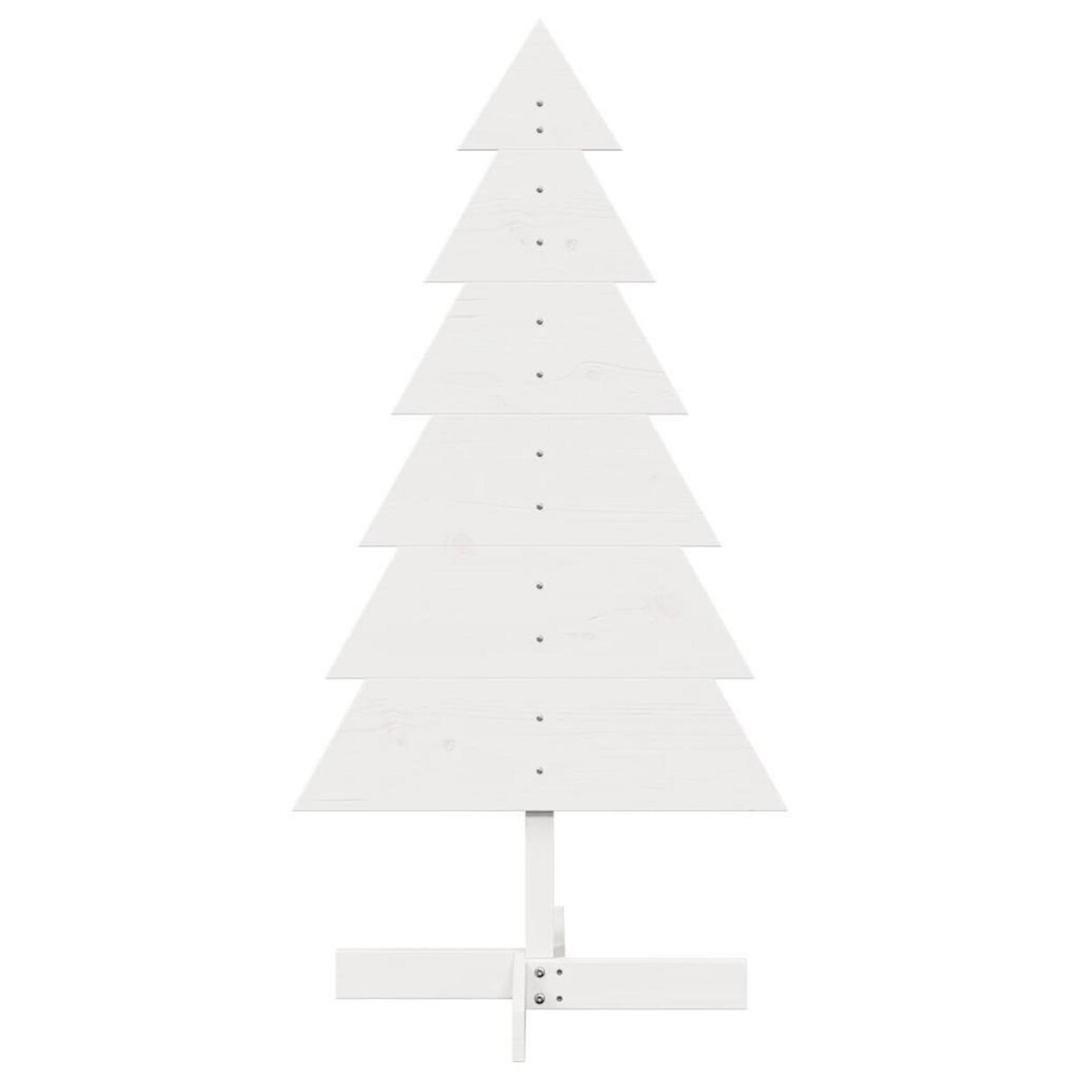 VIDAXL Arbre de Noël en bois pour decoration blanc 120 cm pin massif