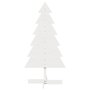 Voir la diapositive 3 : VIDAXL Arbre de Noël en bois pour decoration blanc 120 cm pin massif