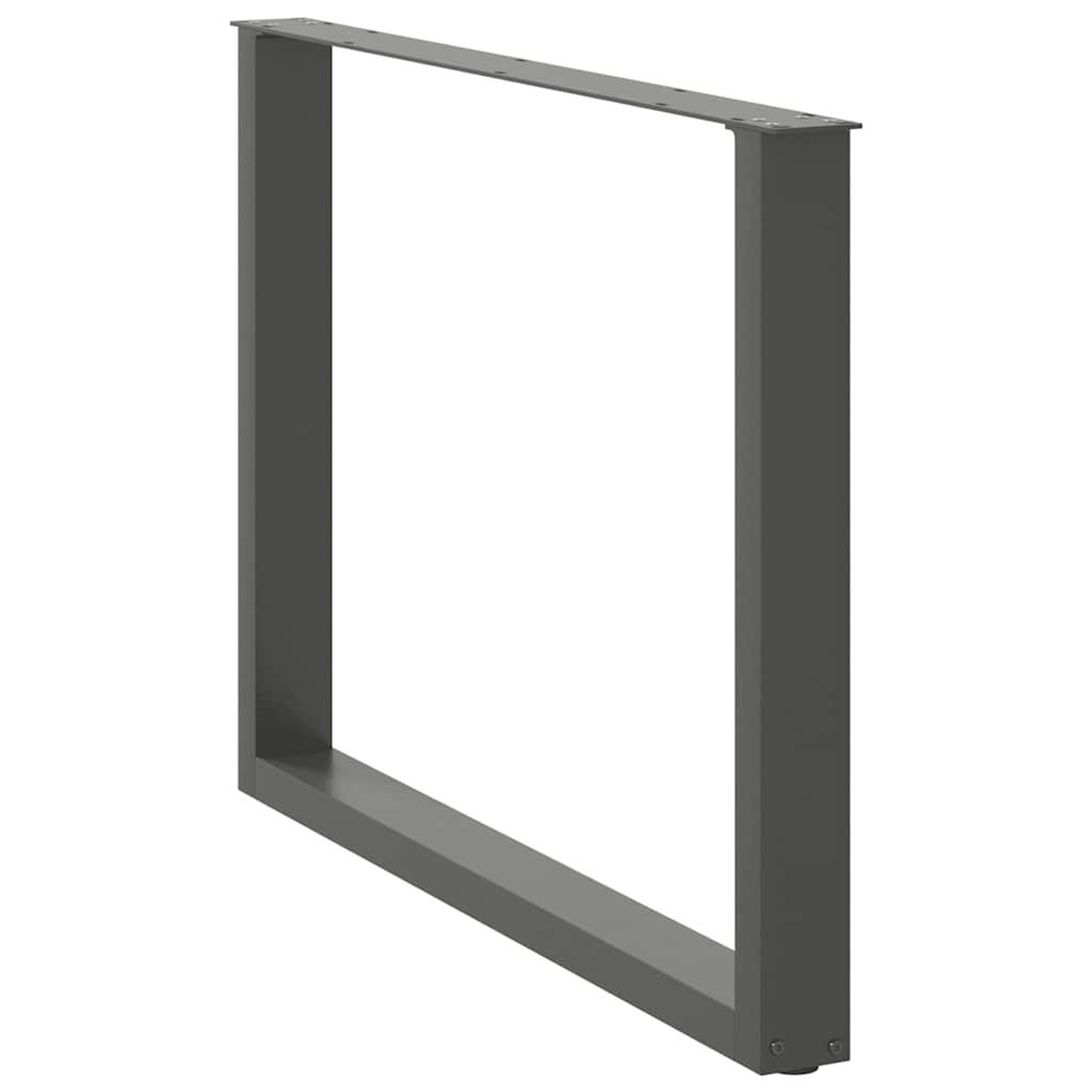 Voir la diapositive 4 : VIDAXL Pieds de table a manger forme de U 2 pcs 100x(72-73) cm acier