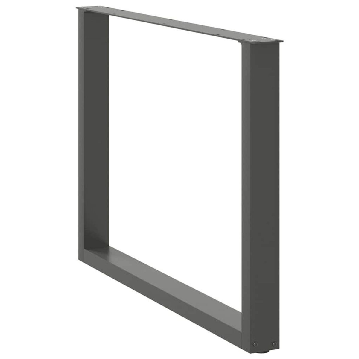 VIDAXL Pieds de table a manger forme de U 2 pcs 100x(72-73) cm acier