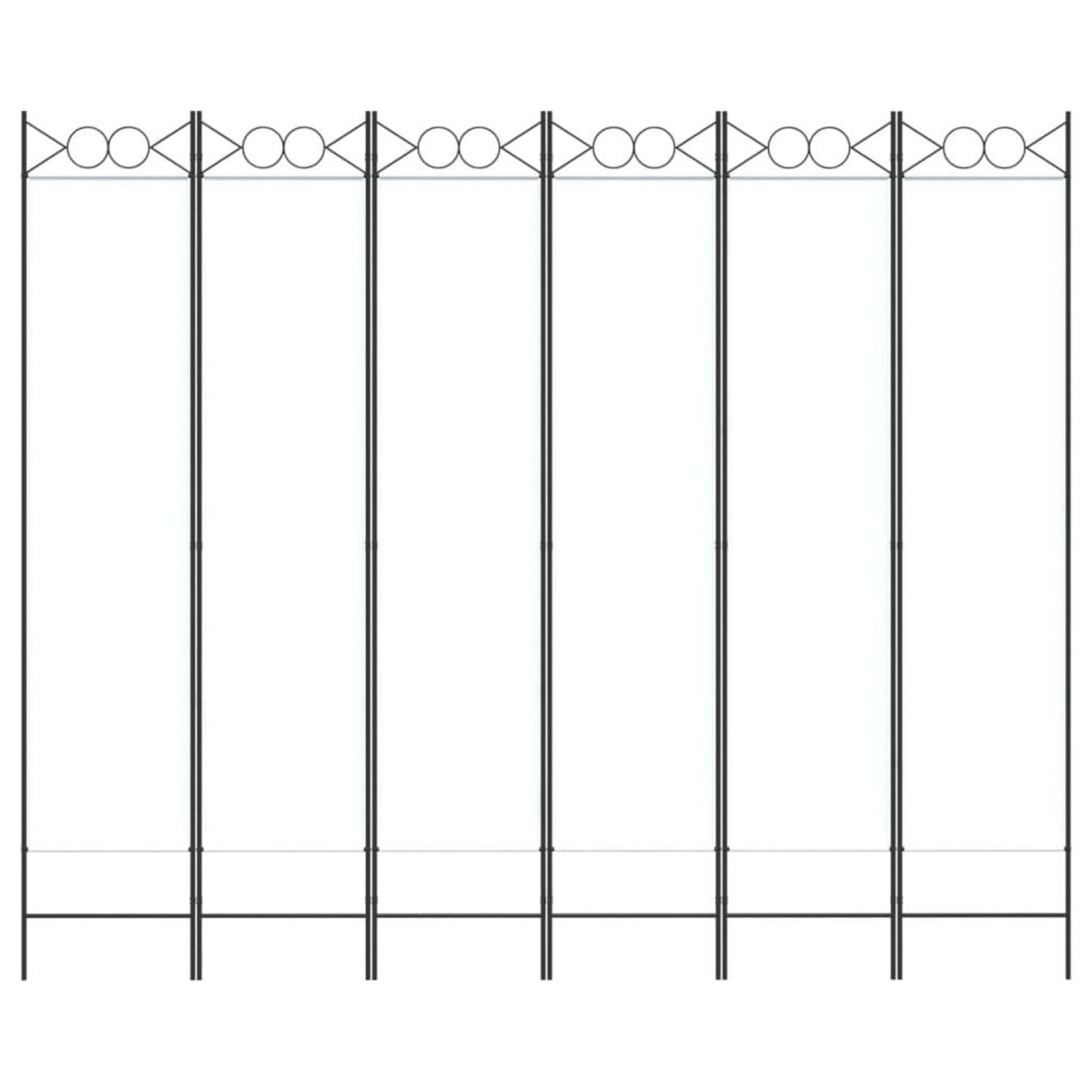 VIDAXL Cloison de separation 6 panneaux Blanc 240x200 cm Tissu