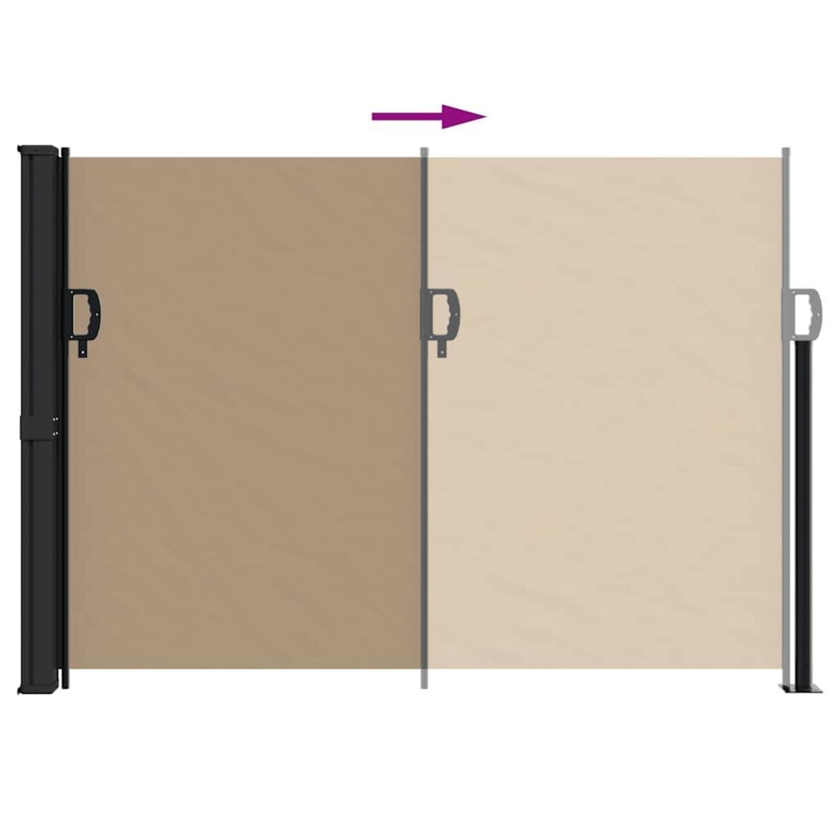 VIDAXL Auvent lateral retractable taupe 140x300 cm
