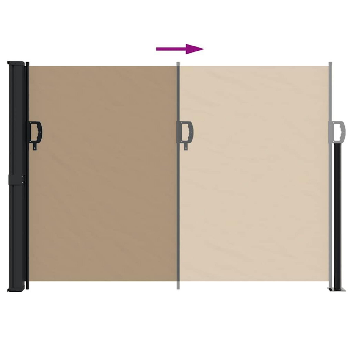 VIDAXL Auvent lateral retractable taupe 140x300 cm