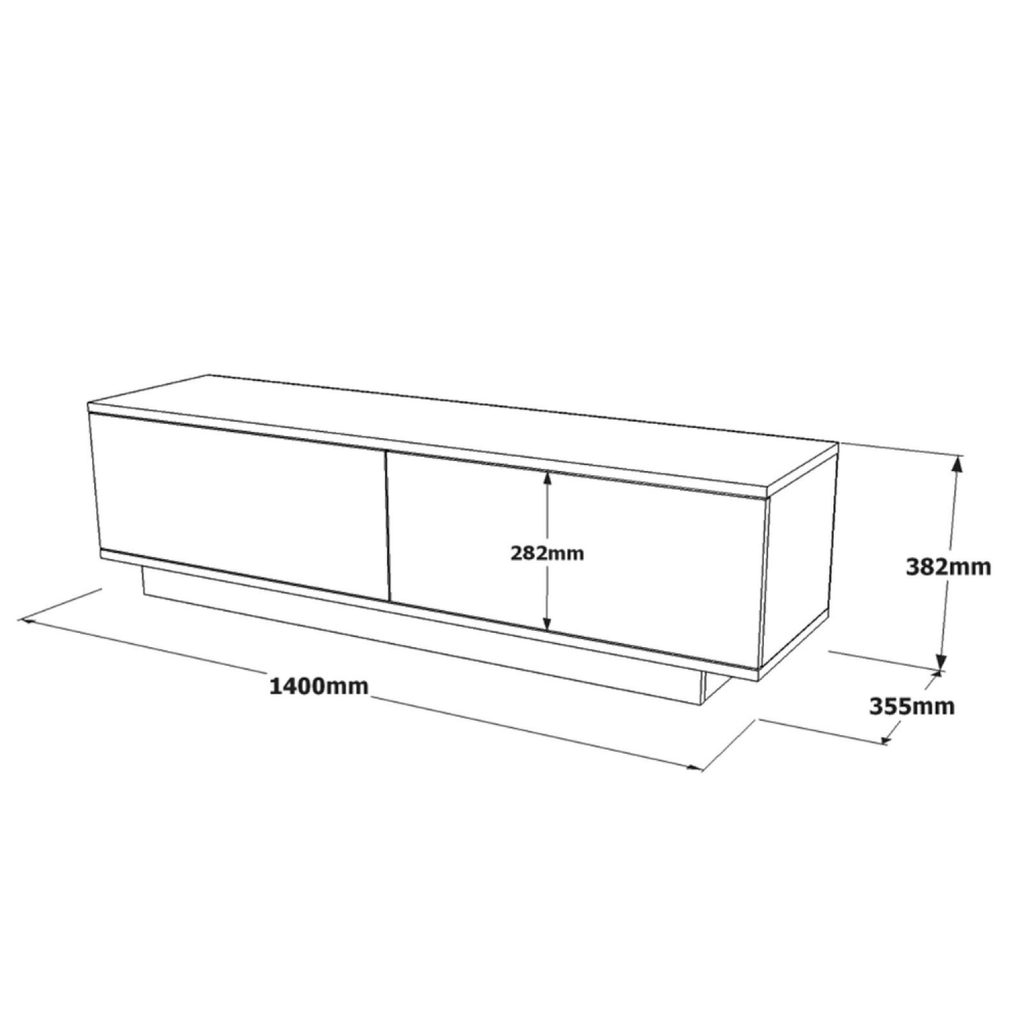 Voir la diapositive 6 : CONCEPT USINE Meuble tv design noir 140cm meli