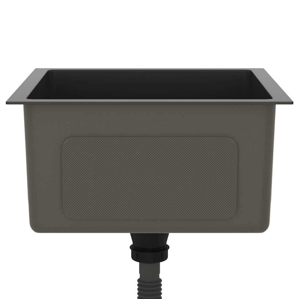 VIDAXL Evier de cuisine fait main Noir Acier inoxydable