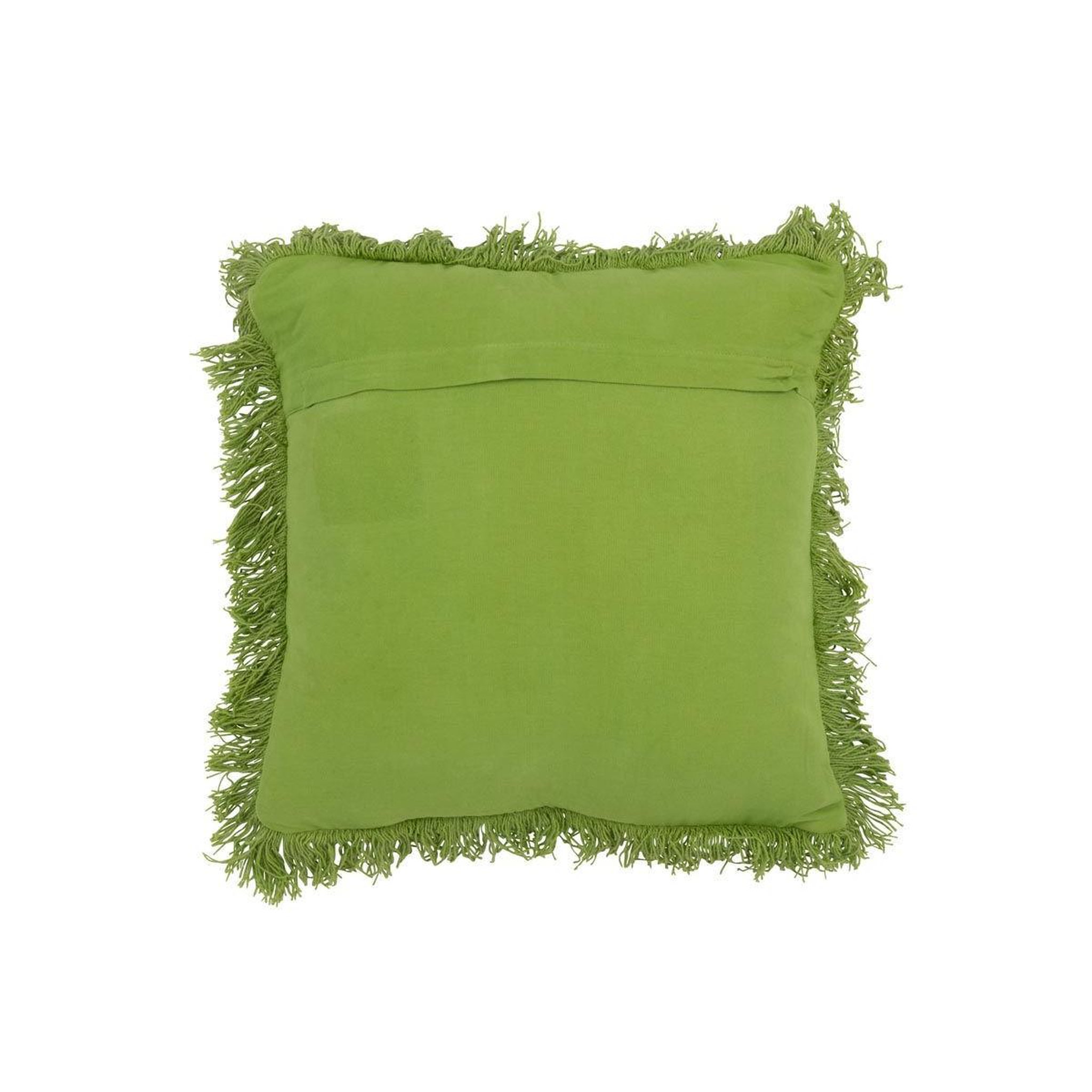 Voir la diapositive 2 : J-LINE Coussin déco tufté  avocado  45x45cm vert