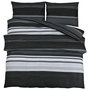 Voir la diapositive 2 : VIDAXL Ensemble de housse de couette noir et blanc 200x200 cm Coton