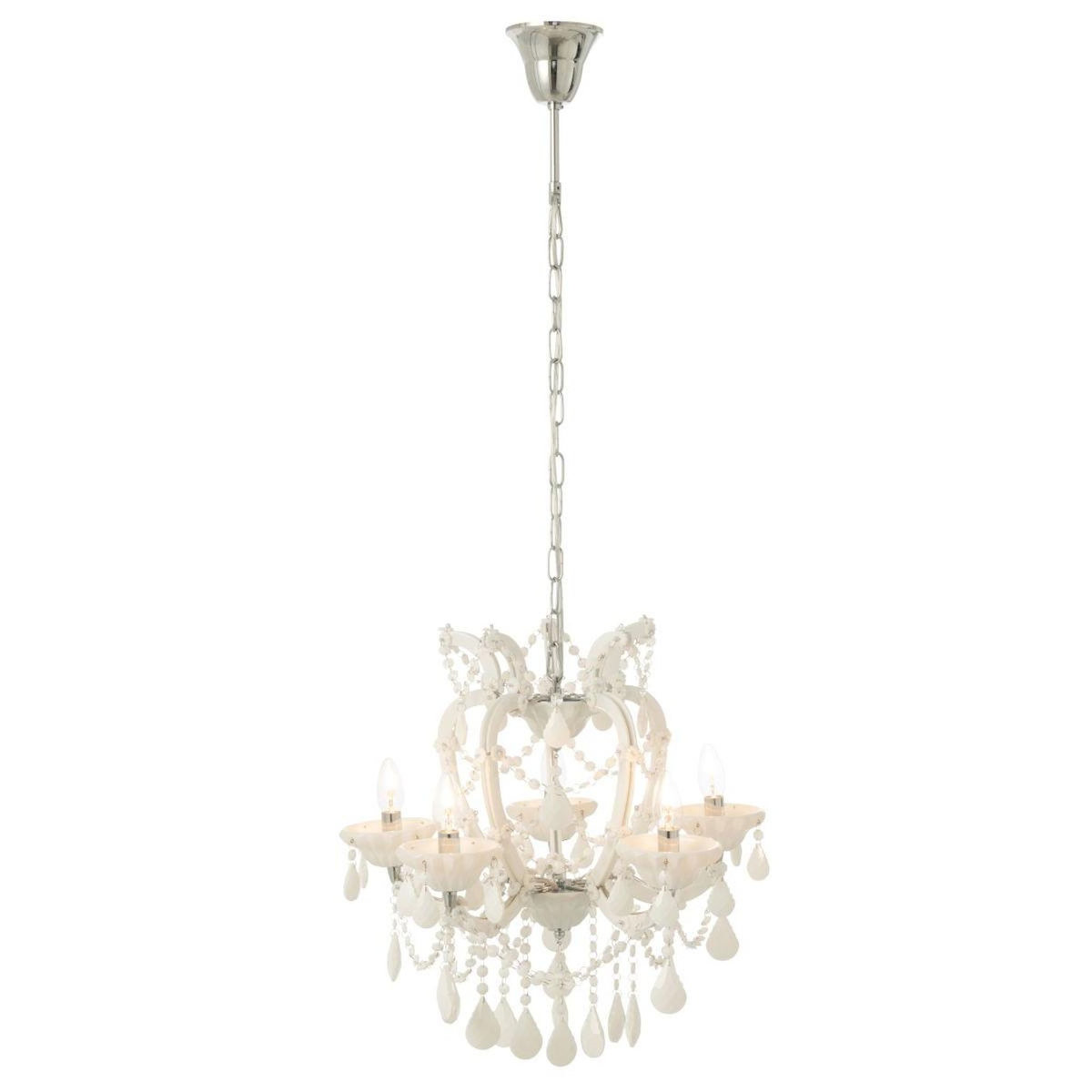 Paris Prix Lustre en Verre  Antique  57cm Blanc