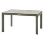 Voir la diapositive 1 : HESPERIDE Table de jardin extensible en aluminium effet bois 10 places EVASION - Lin et vert laurier