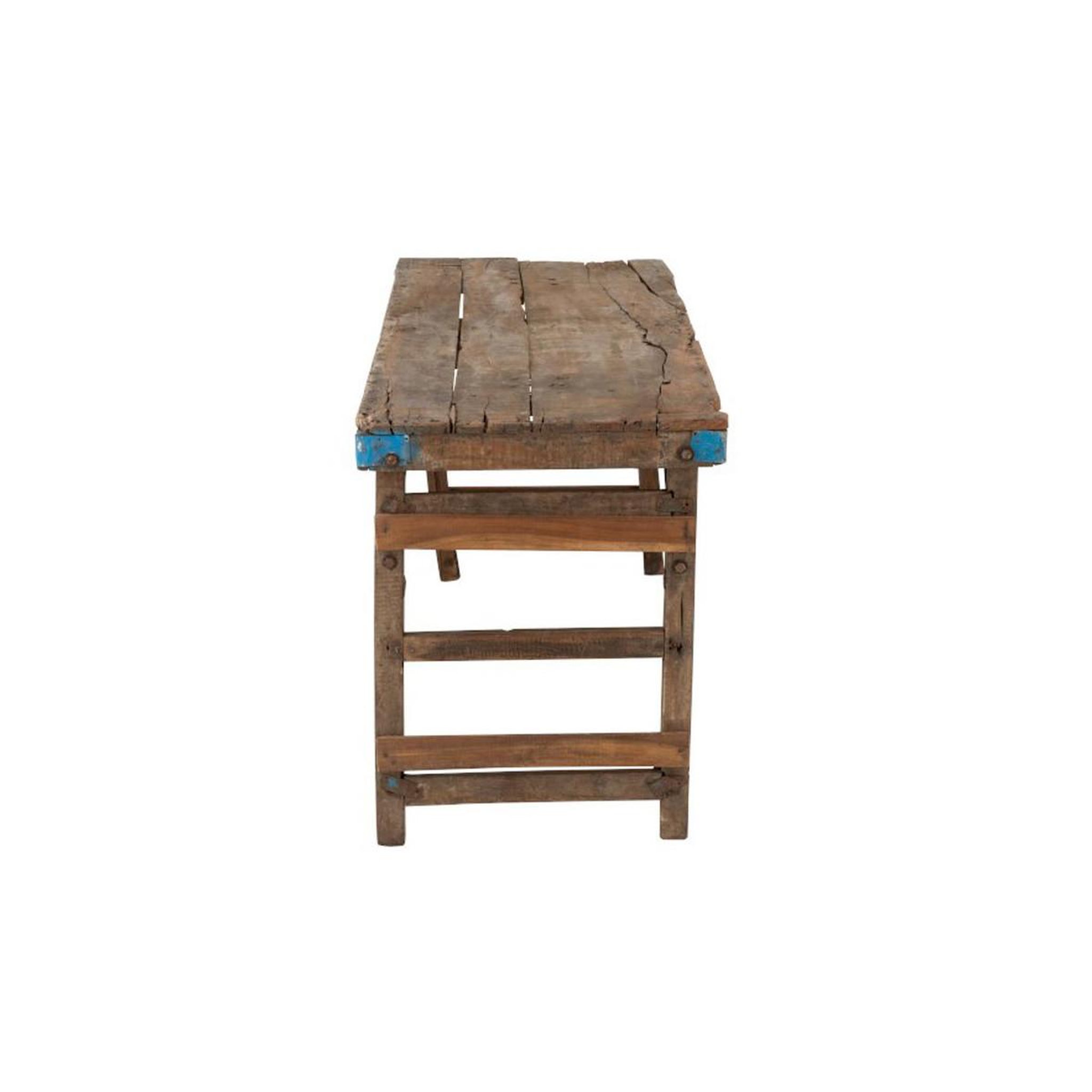 Voir la diapositive 3 : J-LINE Console vintage en bois  pesca  173cm naturel